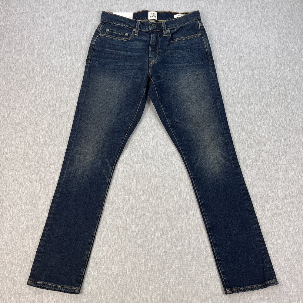 Flint And Tinder Jeans Mens 29x30 *Fits 30x30 Slim Fit Blue Denim USA-Made NEW